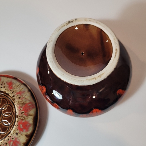 VINTAGE Japanese Footed Bowl with Lid - Picture 5 of 11
